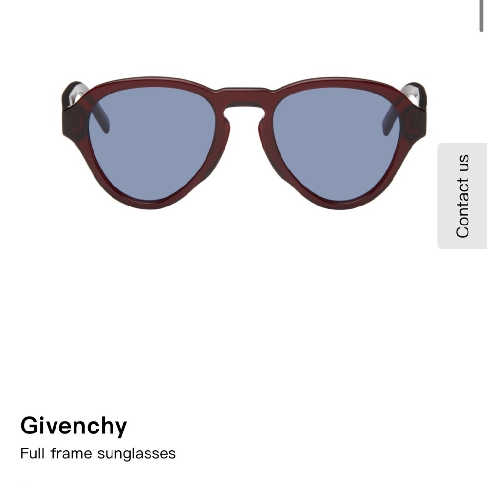Givenchy Burgundy and Blue Sunglasses